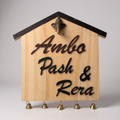 House-shaped wooden Nameplate | Ambo