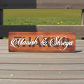 Rubber wood Inlay work Nameplate | Thakur
