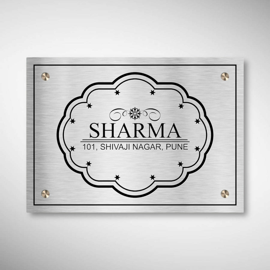 Stainless steel name plate