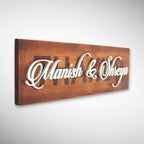 Rubber wood Inlay work Nameplate | Thakur
