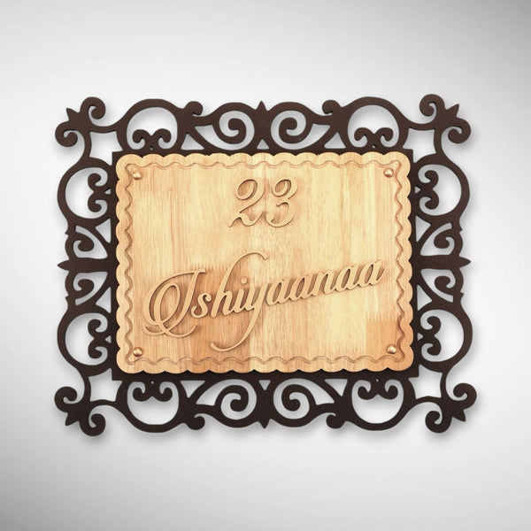 A beautifully handcrafted wooden nameplate | Ishiyanna