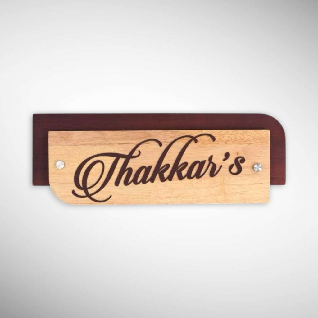 Thakkar’s Wooden Nameplate | Elegance Meets Functionality